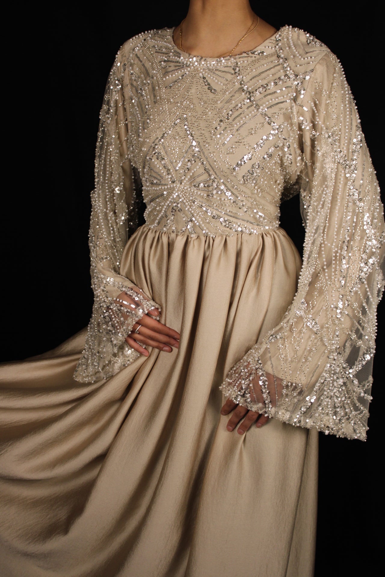 Champagne Couture dress