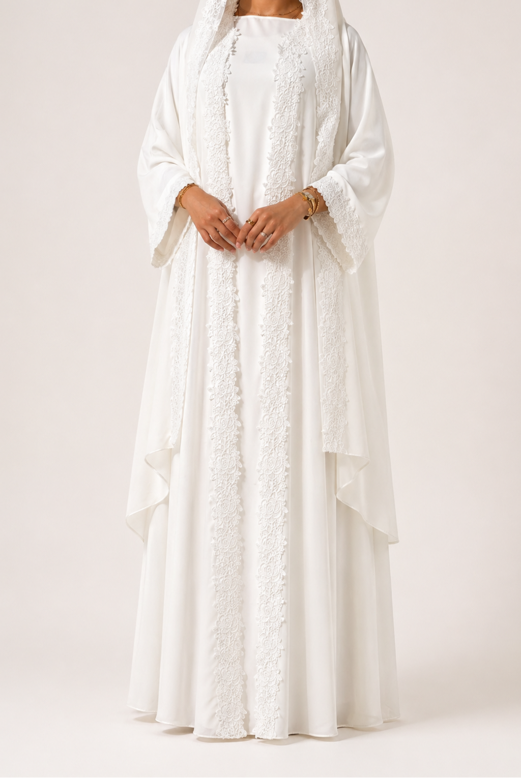 White Split Chiffon Floral *PRE-ORDER*
