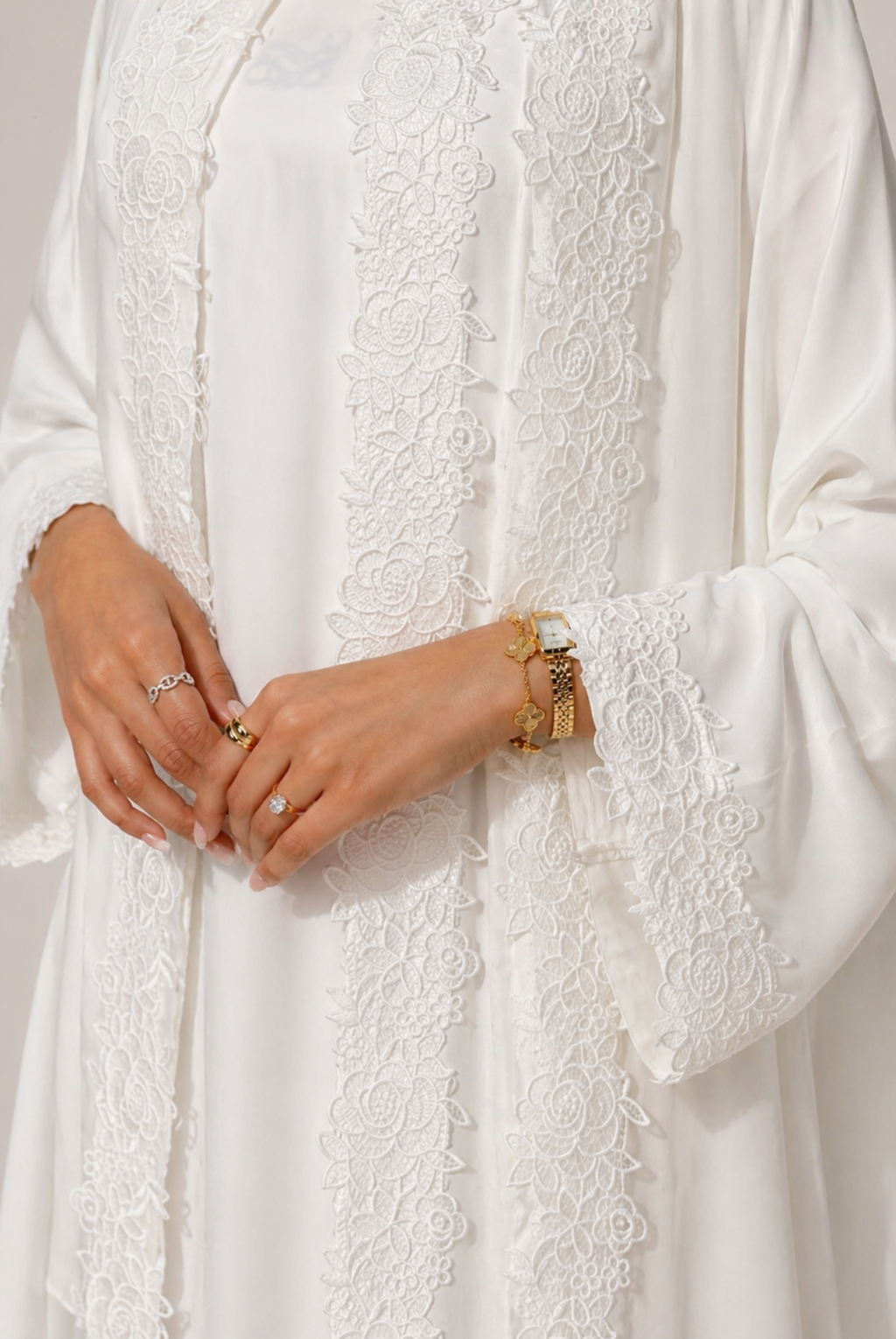 White Split Chiffon Floral *PRE-ORDER*
